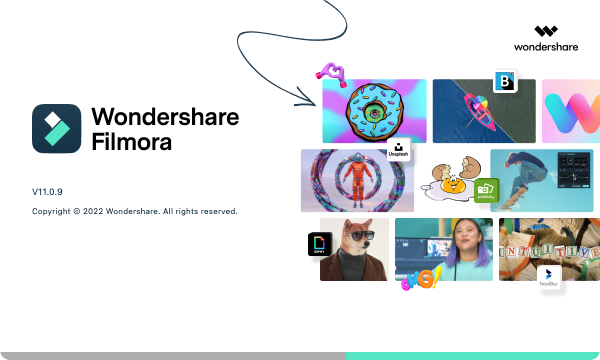 Wondershare Filmora startup screen